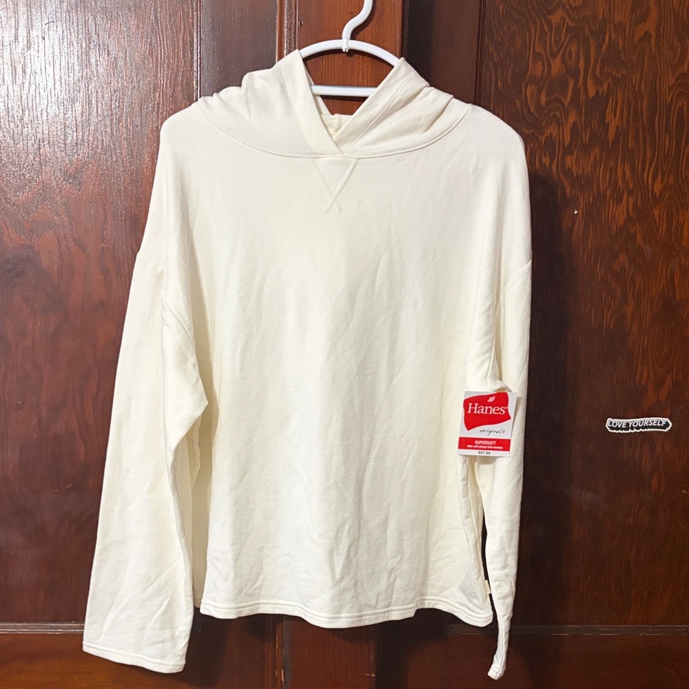 Hanes Super-soft Cream Hoodie Sweater
